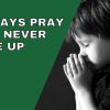 ALWAYS PRAY & NEVER GIVE UP | LUKE 18:1-14